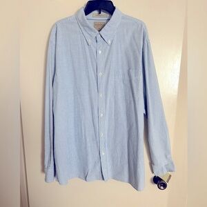 NWT Sonoma Oxford Blue and White  Button Down Long Sleeve Shirt XXL​​​​